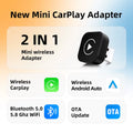 2025 Upgraded Wireless Carplay Adapter Wireless Android Auto AI Smart Box Intelligent Systems for Wired Carplay Car
